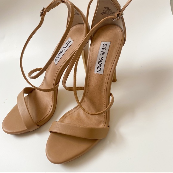 Strappy Nude Steve Madden Stilettos - Picture 2 of 6